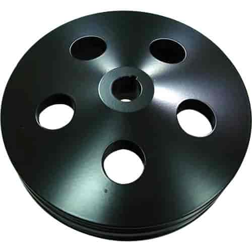 ALUMINUM GM POWER STEERING PULLEY BLACK