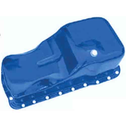 Blue Powdercoated Steel Stock Oil Pan 1965-87 Small Block Ford 260-302 Passenger Cars