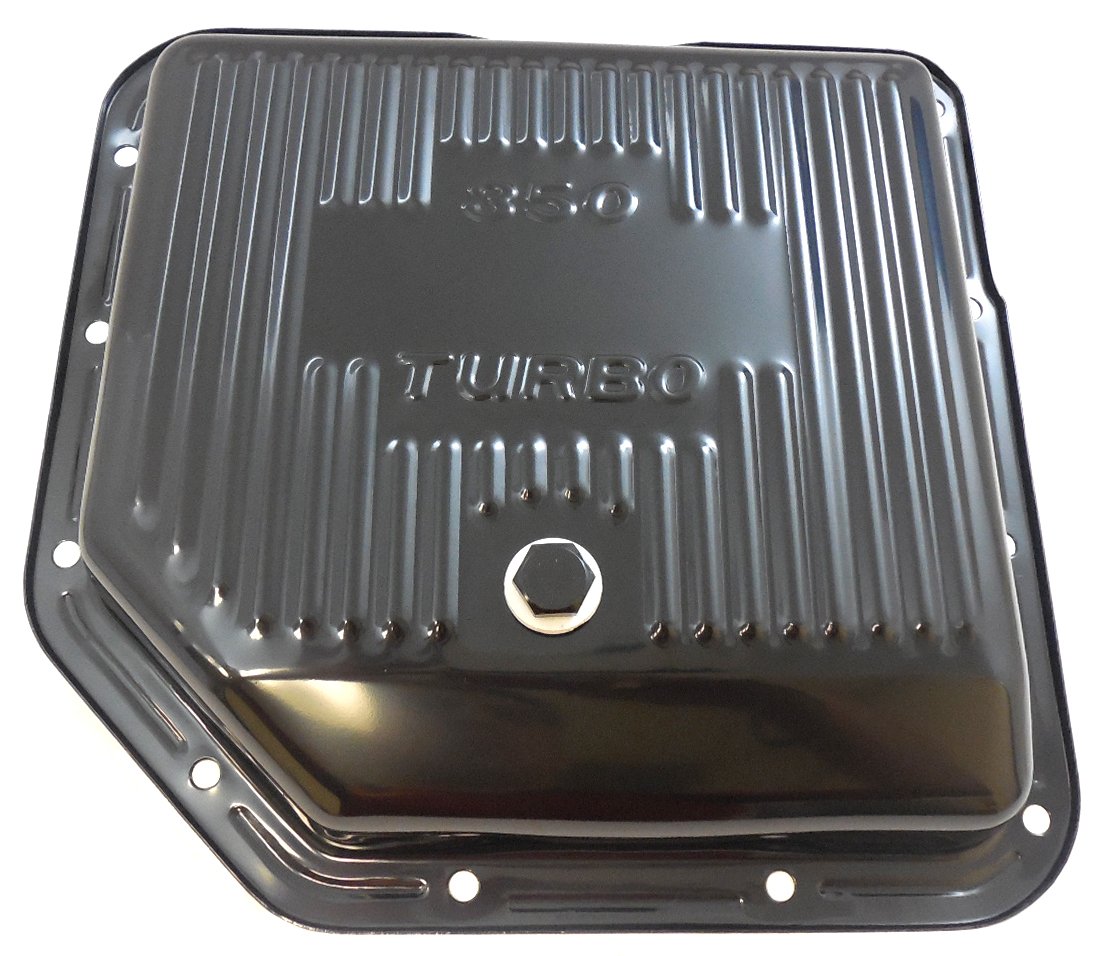 Black Paint Steel Transmission Pan GM Turbo 350