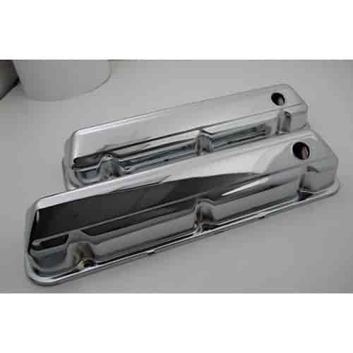 Tall Chrome Steel Valve Covers 1968-Up Big Block Ford 429-460 V8