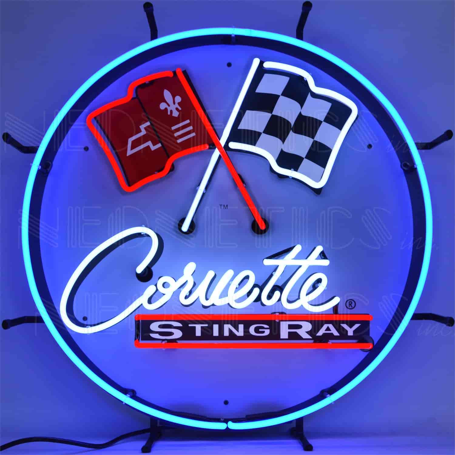 Corvette C2 Stingray Neon Sign with Backing