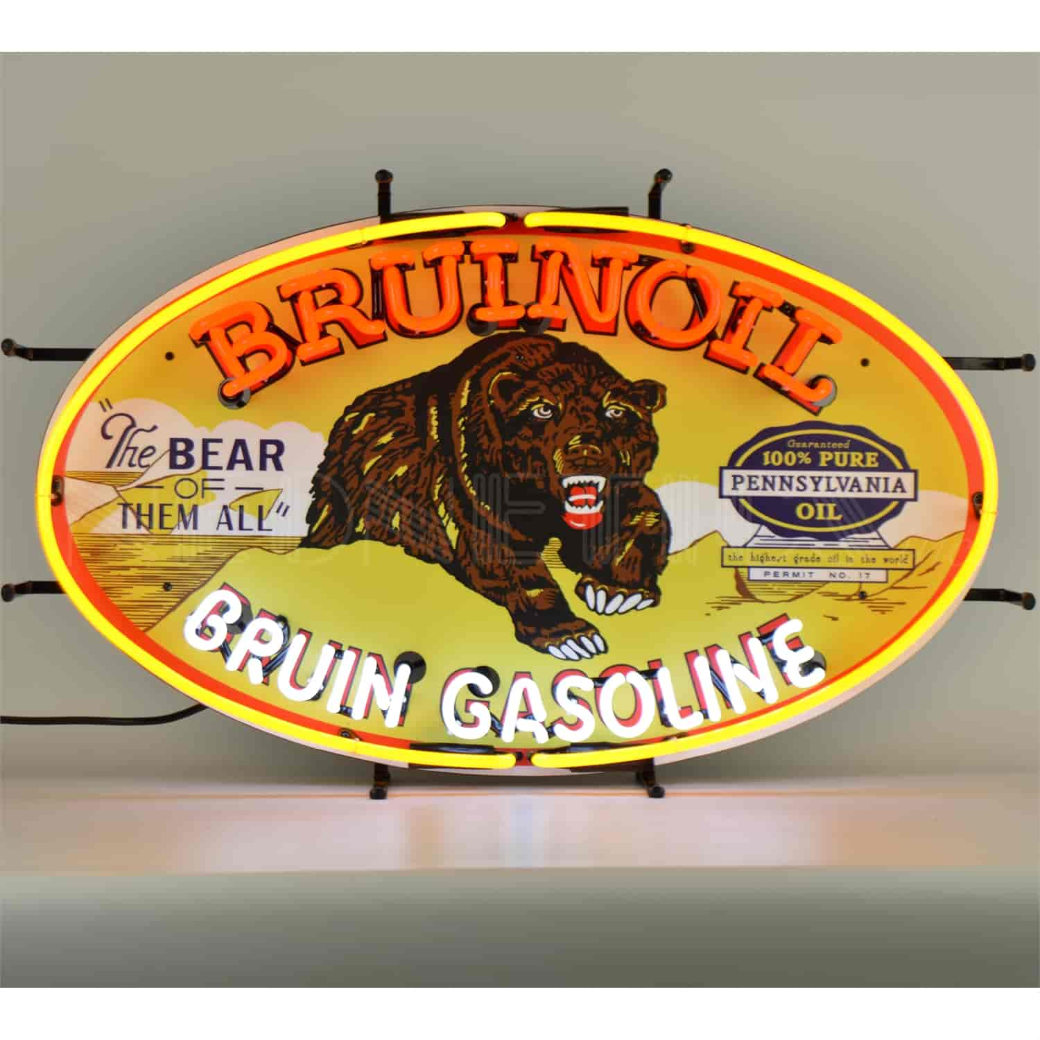 Bruinoil Bruin Gasoline Neon Sign