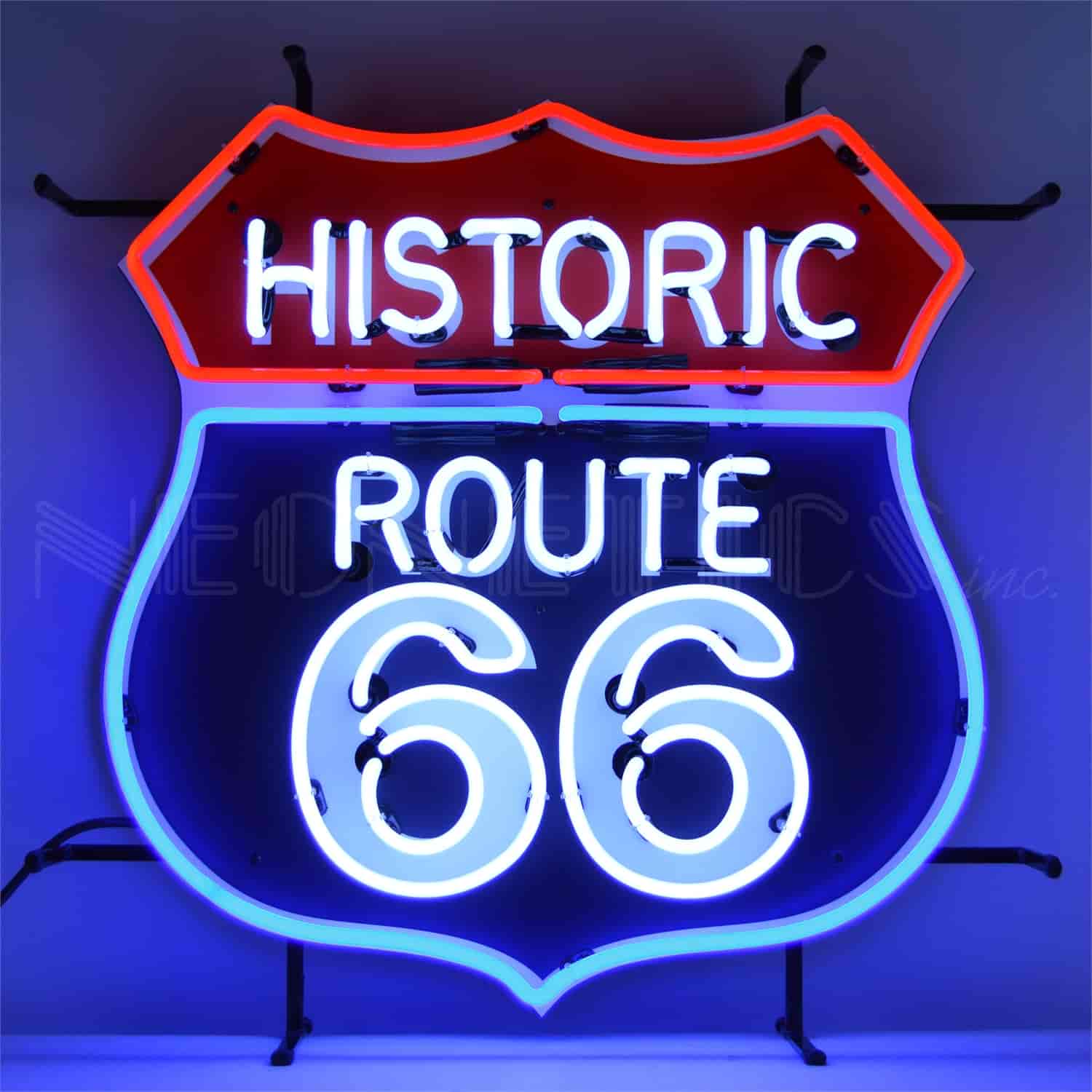 Route 66 Neon Sign With Backing
