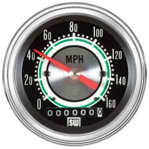 Green Line Series Speedometer Gauge, 3-3/8 in. Diameter,