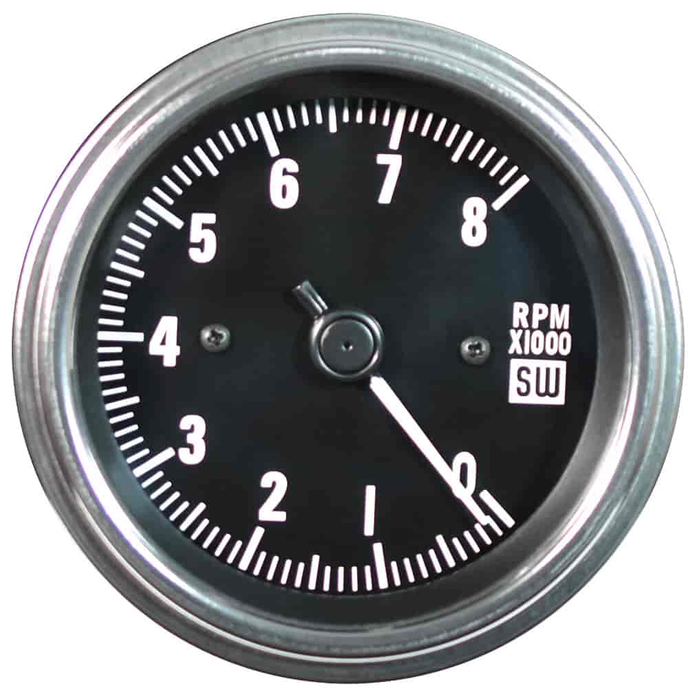 Deluxe-Series Sidewinder Tachometer Gauge, 3-3/8 in. Diameter,