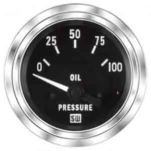 Deluxe-Series Oil Pressure Gauge, 2-1/16 in. Diameter, Electrical