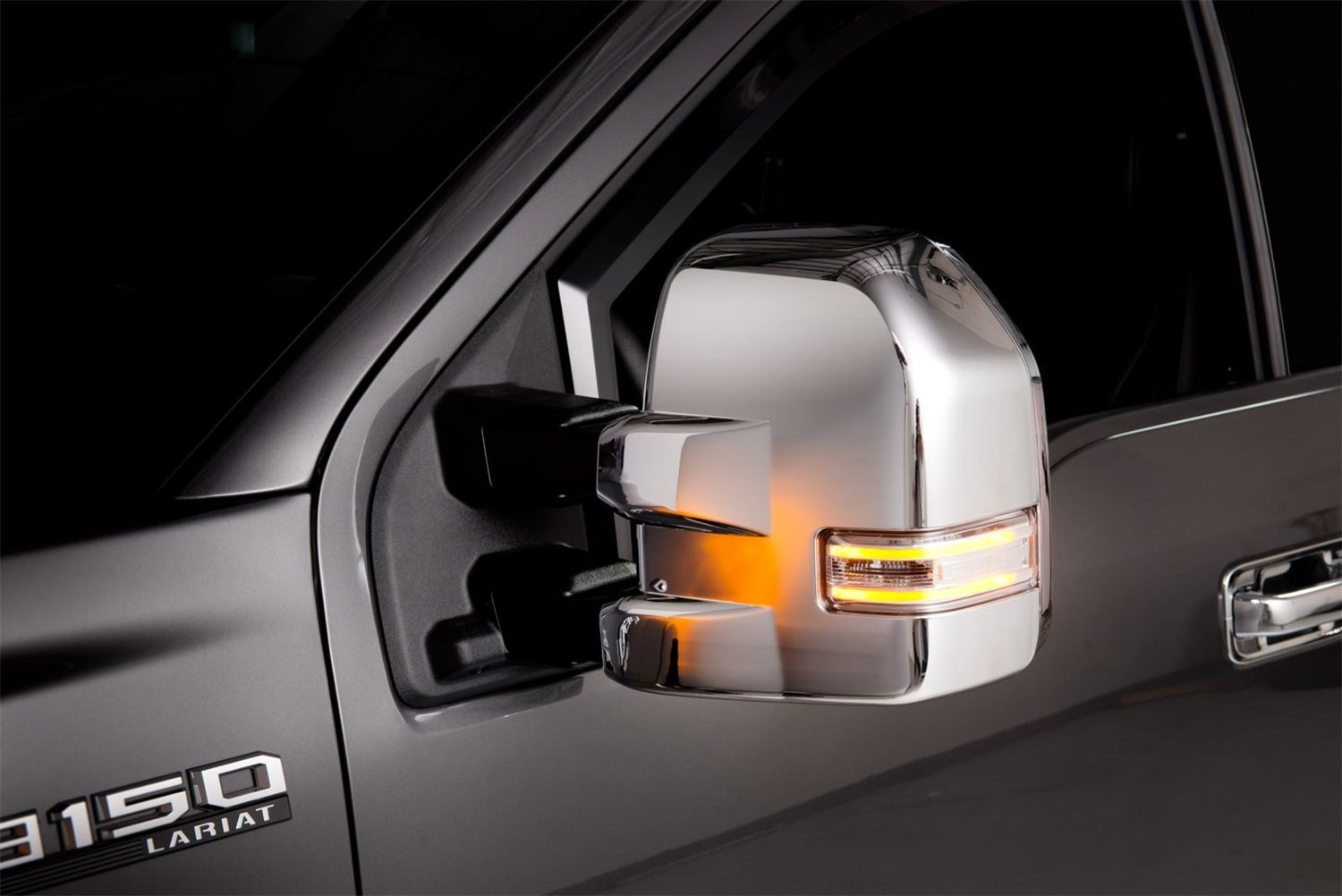Chrome Trim Ford F150-Fits Towing Mirrors with side