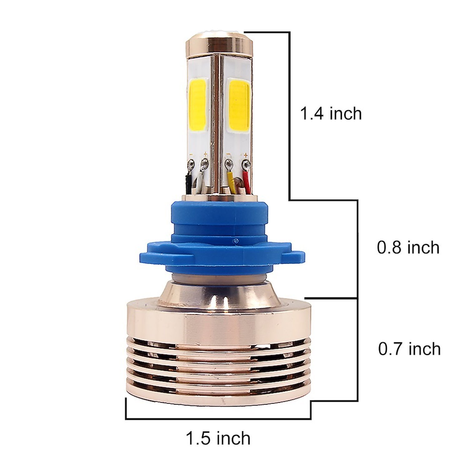 9005LED4S 4-Sided Plug-N-Play LED HeadLight Kit, 2,500 LUX, 6,000 Lumens, w/ OEM Kelvin Color