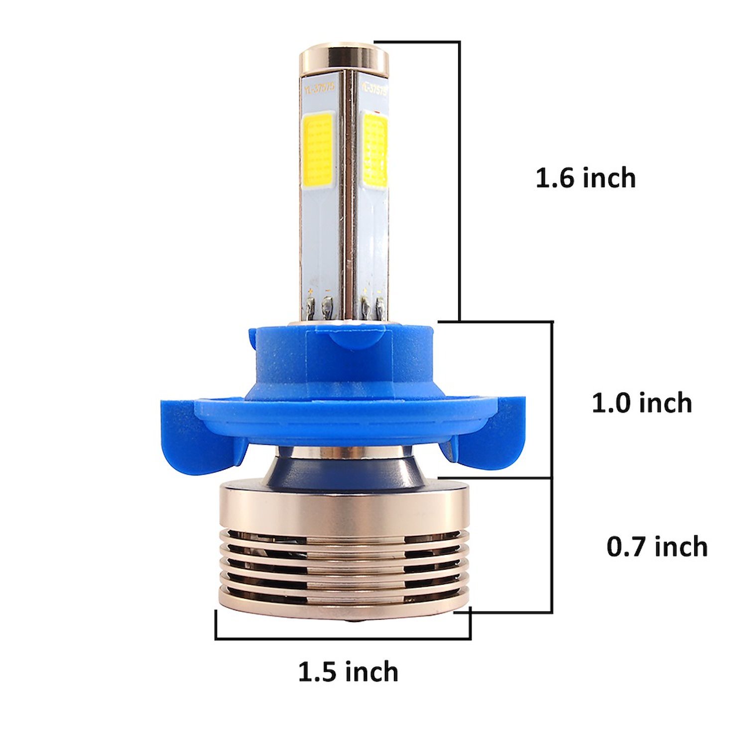 H13LED4S 4-Sided Plug-N-Play LED HeadLight Kit, 2,500 LUX, 6,000 Lumens, w/ OEM Kelvin Color