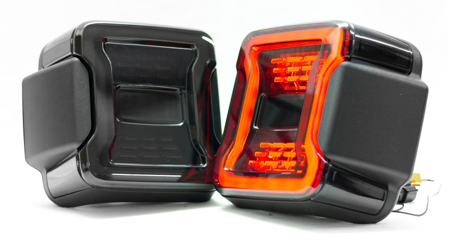 RS0106JL Premium Smoked LED Tail Light System Plug & Play, 2018+ Jeep Wrangler JL, Pair