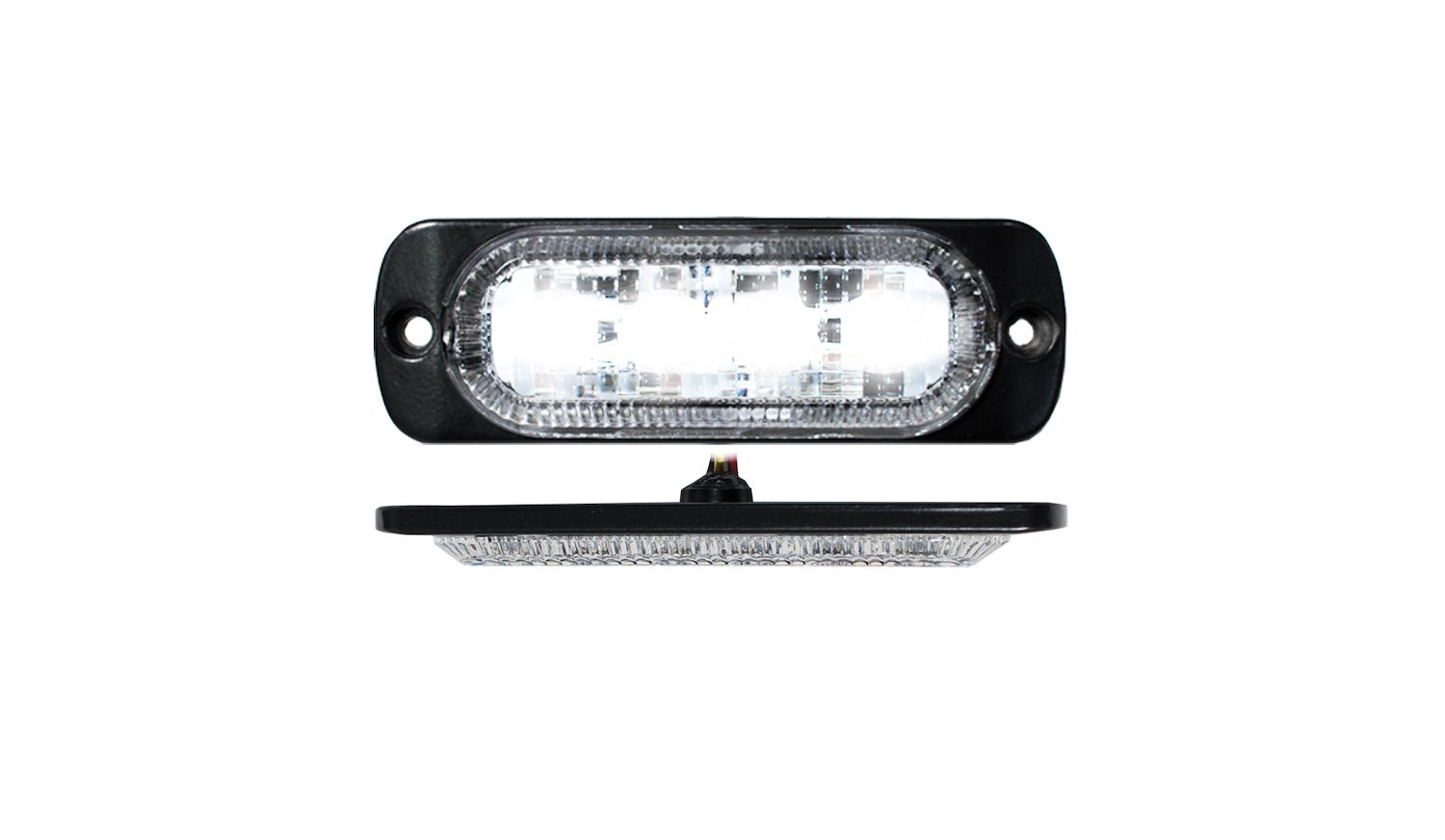 RS70014W 4-LED Ultra Slim Flush Mount 19-Flash Pattern Marker Strobe Light, White