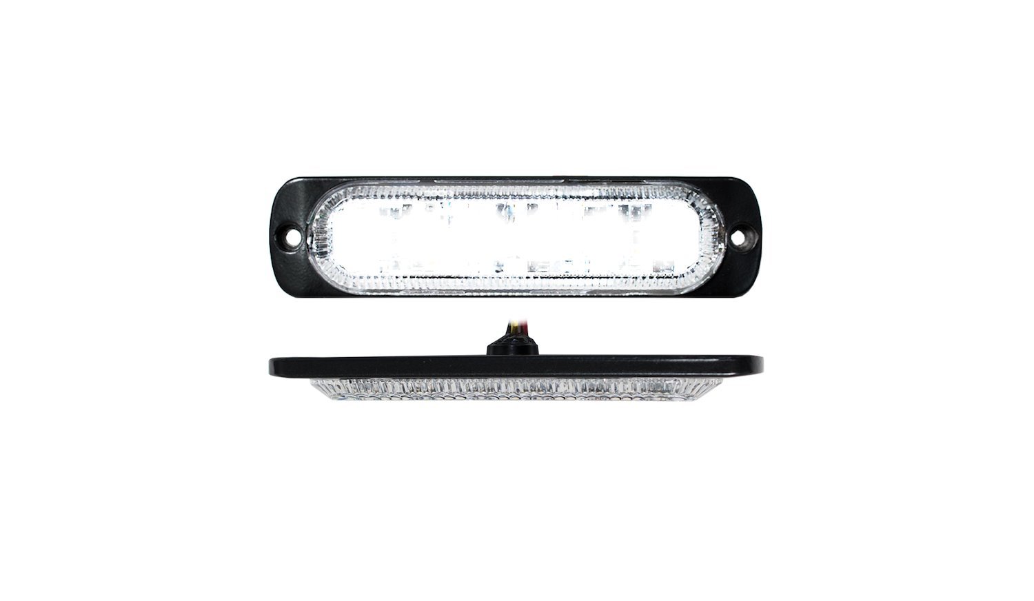 RS70016W 6-LED Ultra Slim Flush Mount 19-Flash Pattern Marker Strobe Light, White