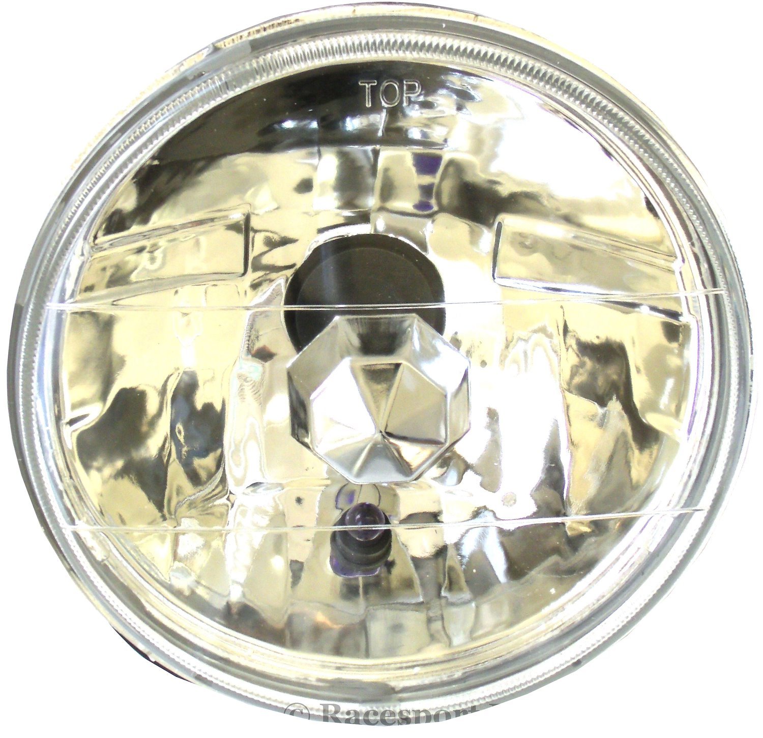 RS-7008 7 in. Diamond Cut Round HeadLight Conversion Lens, Holds H4 Bulbs, Pair