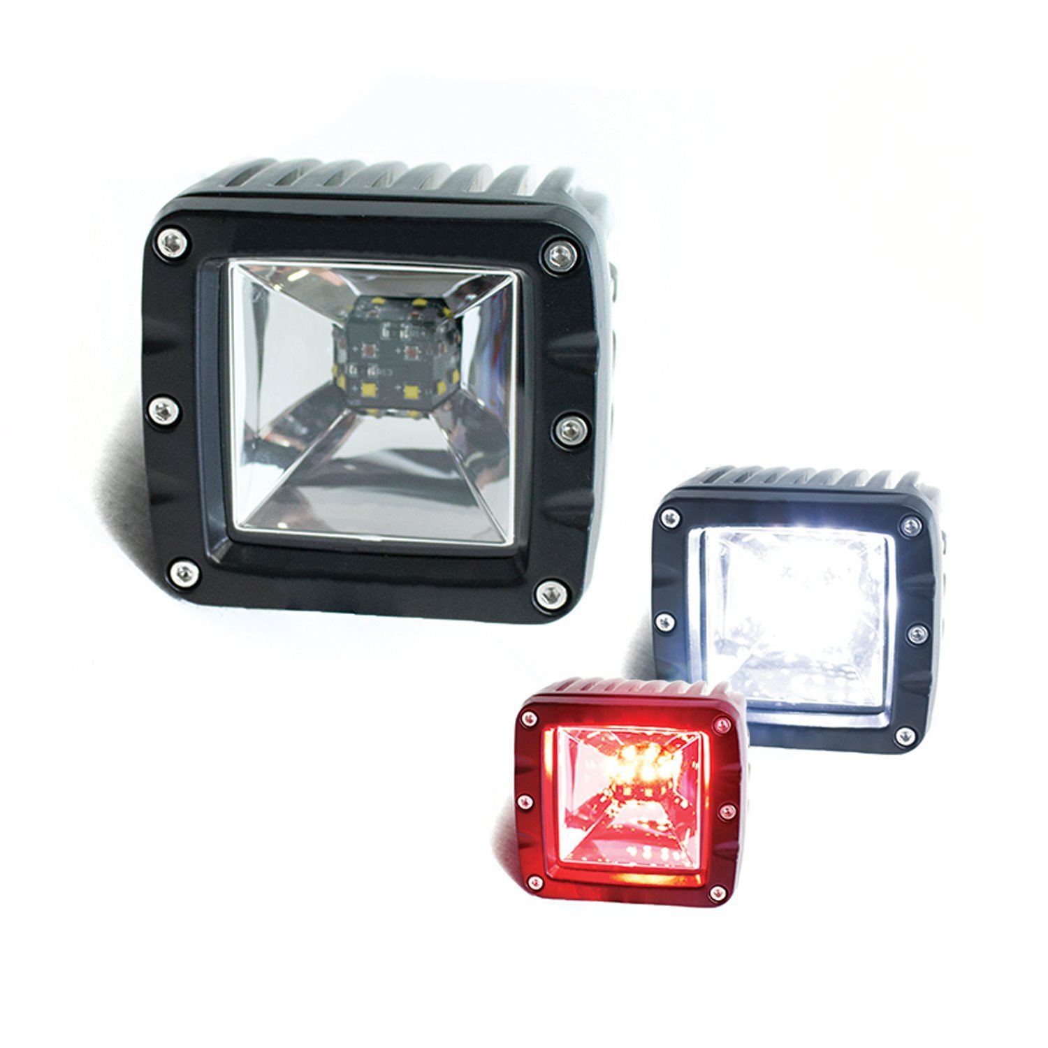RSE12KR Lighting 2-Function LED Flush Mount-Style Back Light, White/Red, White Hi-Power Reverse / Red Brake