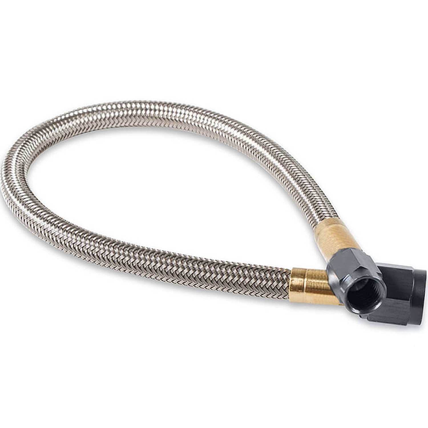 Stainless Steel PTFE Braided Hose with -4 AN to -6 AN Black Hose Ends