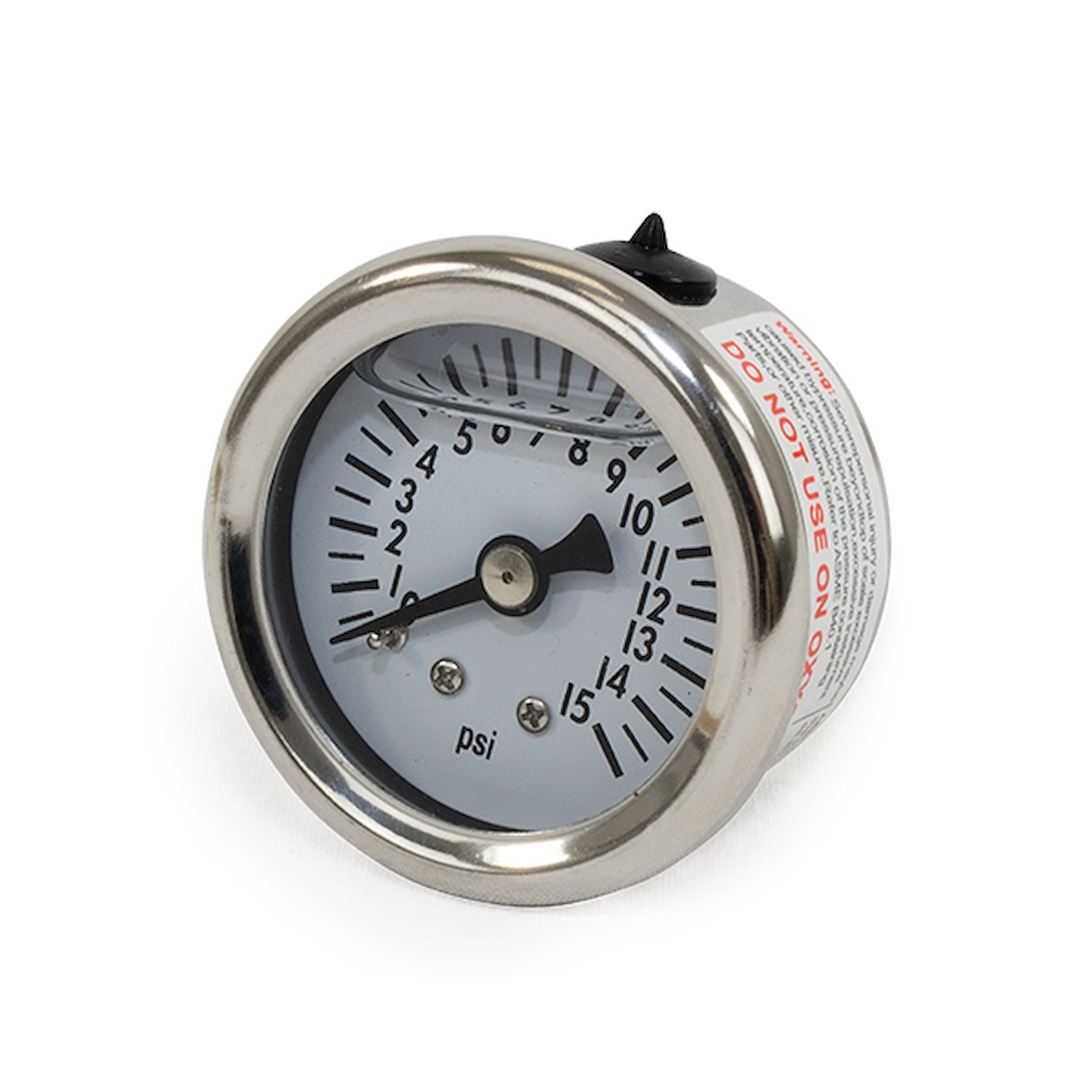 JM1017 Fuel Pressure Gauge, Liquid Filled 0-15 PSI