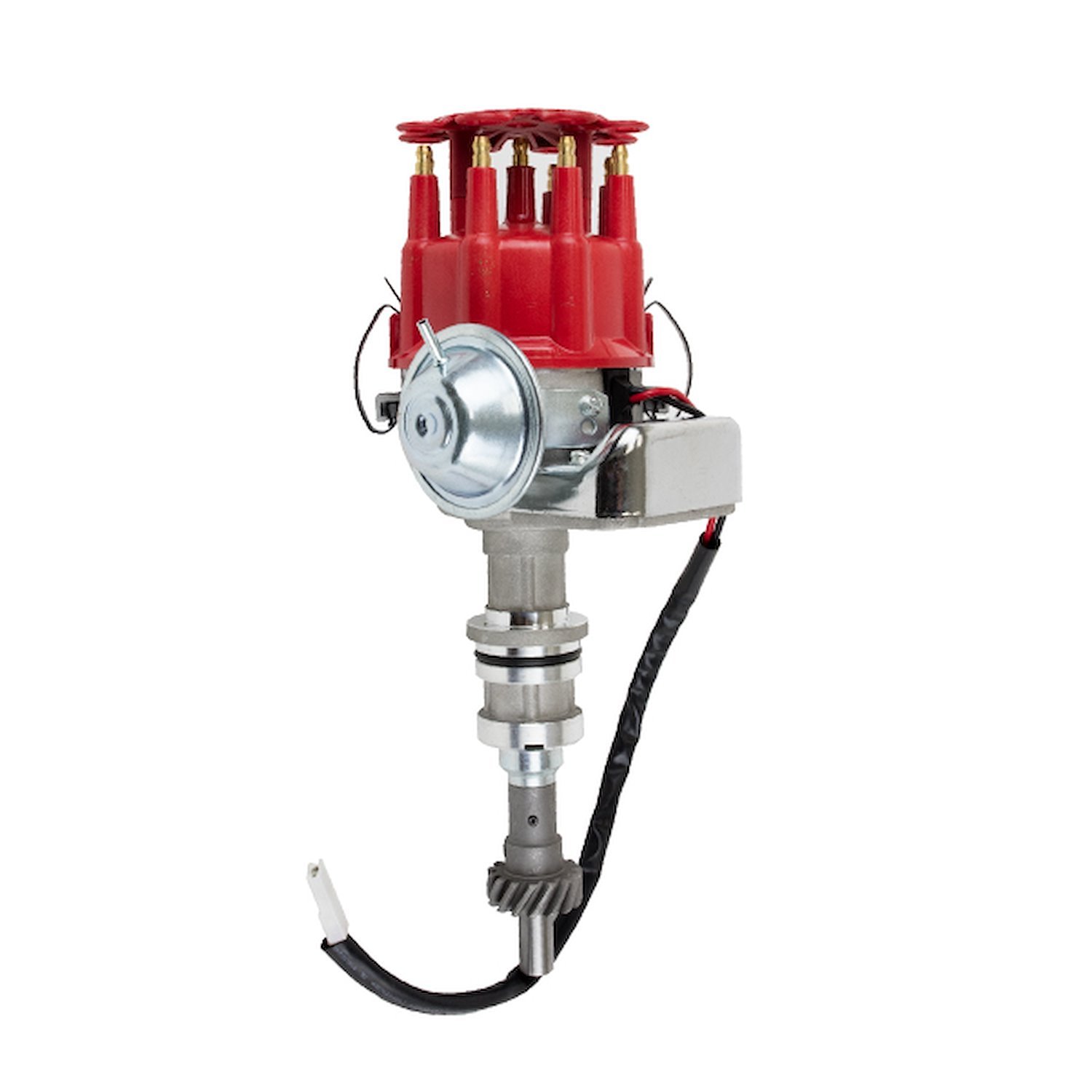 JM6706R Ready-to-Run Distributor, Ford BB (370-460),351C,400,351M V8, Red