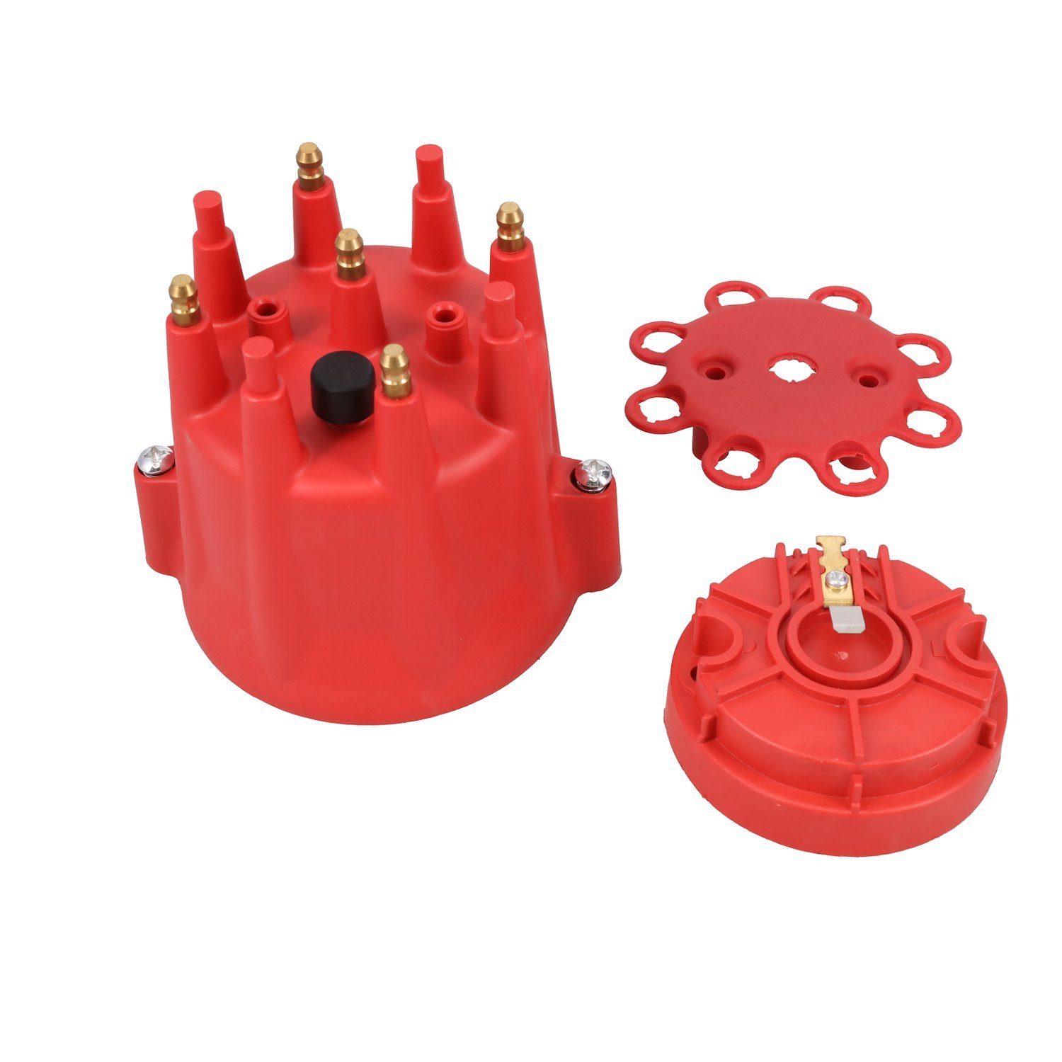JM6987R Pro-Series Distributor Cap and Rotor Kit, 4 Cylinder Male, Red