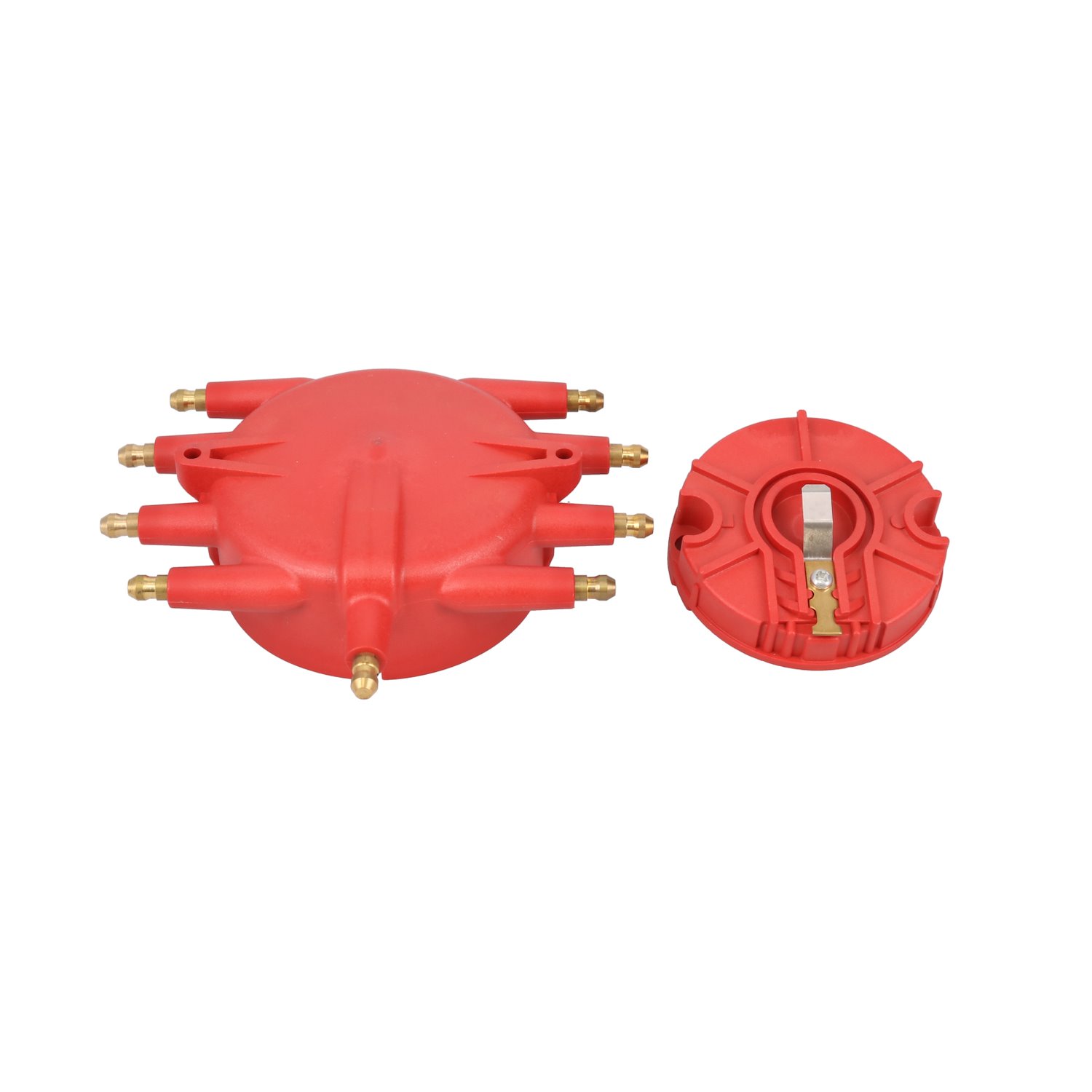 JM6988R Pro-Series Distributor Crab Cap and Rotor Kit, 8 Cylinder Male, Red
