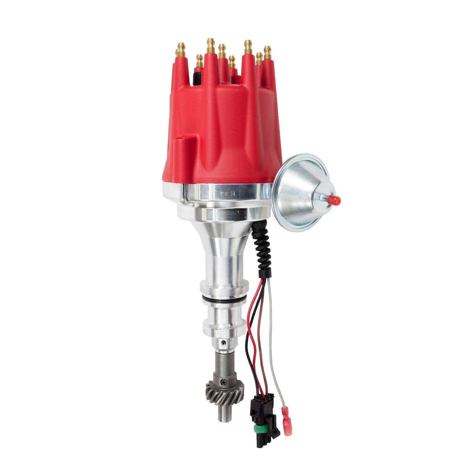 JM7706R Pro Series Ready-to-Run Distributor, Ford BB (370-460),351C,400,351M V8, Red