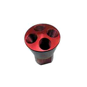 4 PORT SHOWERHEAD DIST BLOCK (RED)