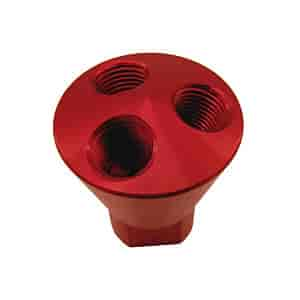 3 PORT SHOWERHEAD DIST BLOCK (RED)