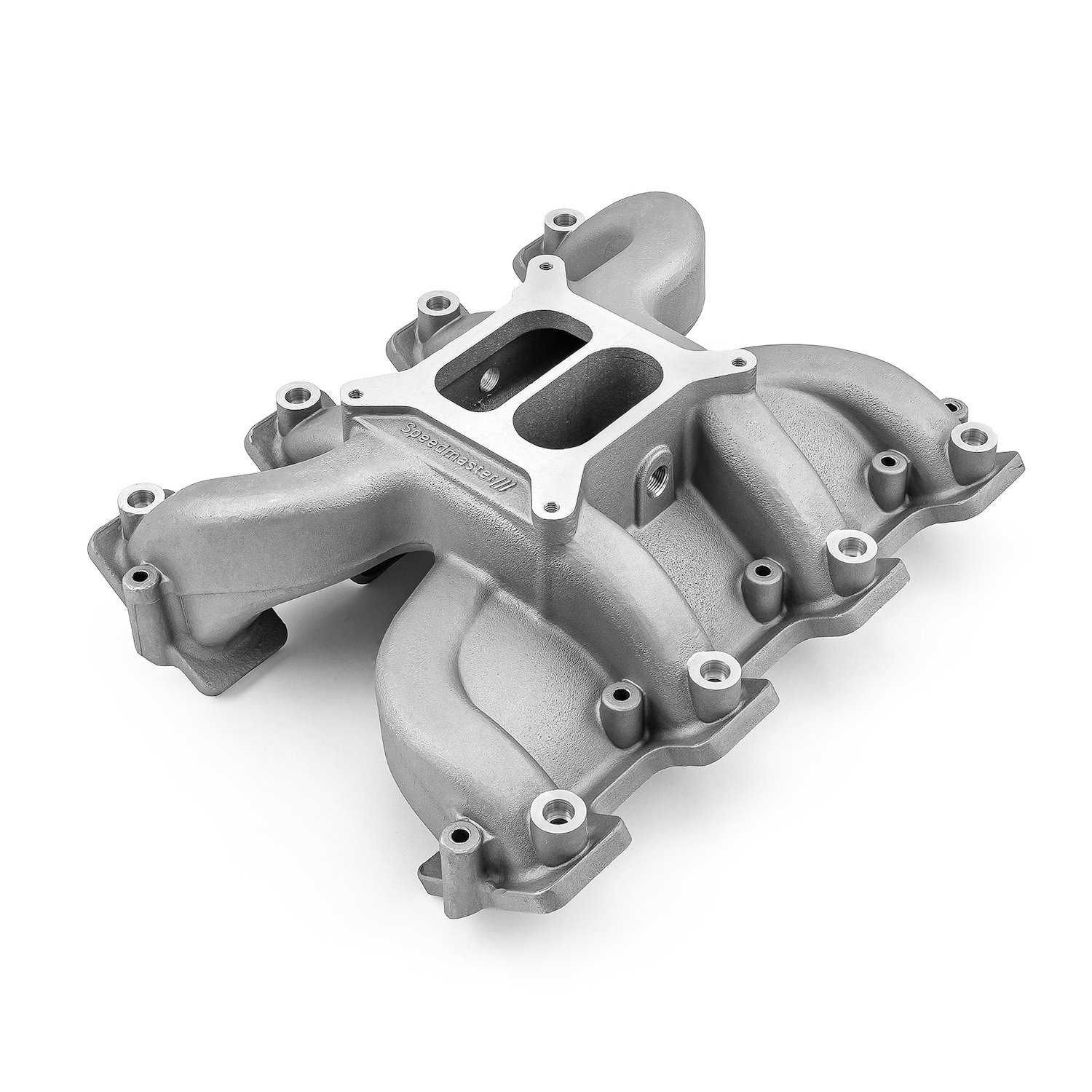 1-147-105-01 Chevy GM LS3 MidRise Air Dual Plane 4150 Carby Manifold Satin