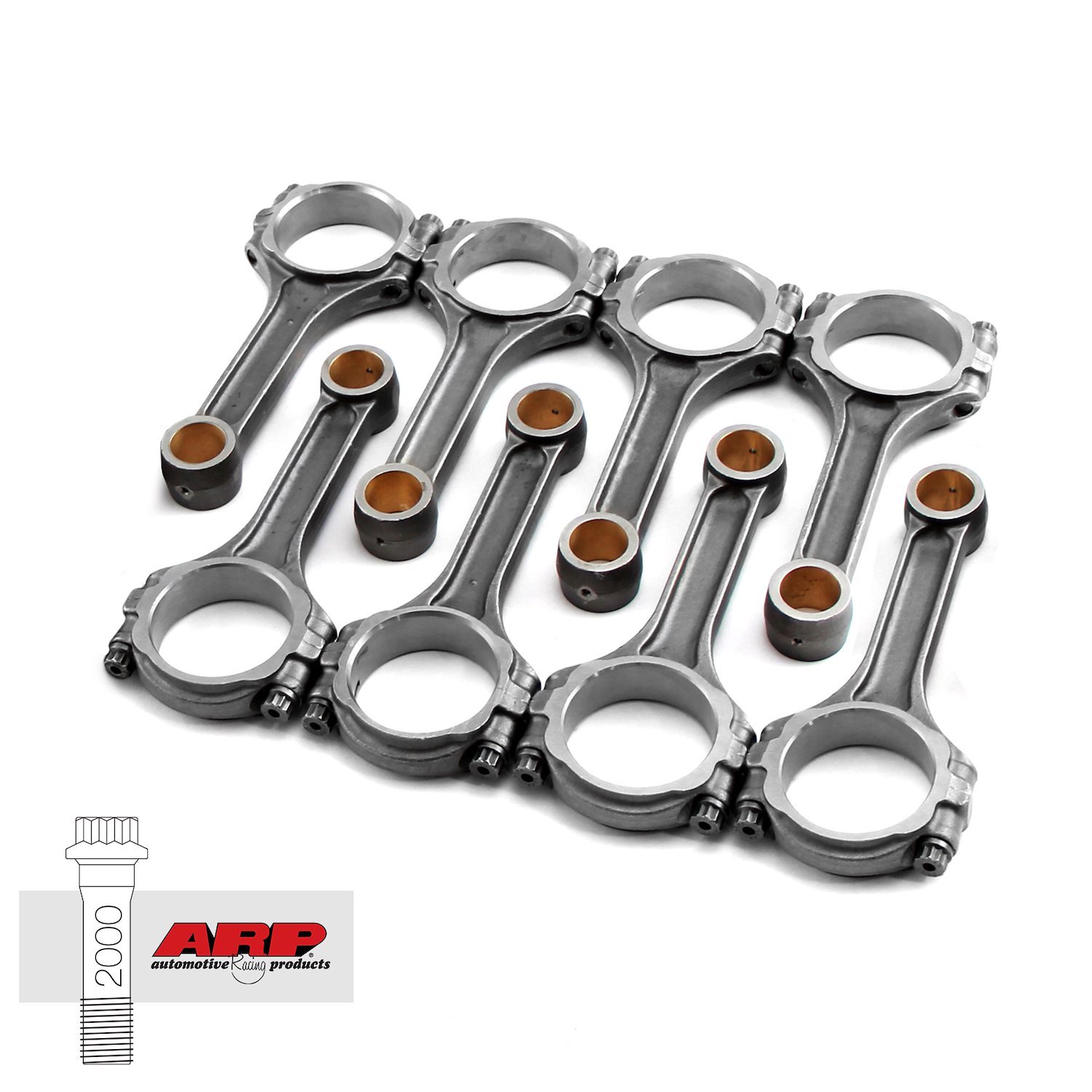 I BEAM 5.090 2.123 .912 5140 CONNECTING RODS FORD 302 WINDSOR W/ ARP 2000