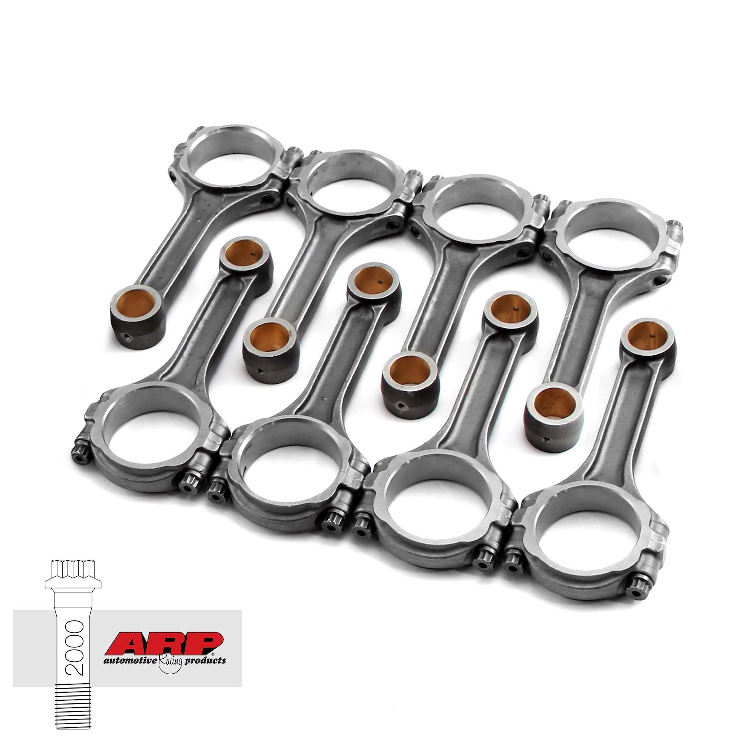 I BEAM 6.000 2.100 .927 5140 CONNECTING RODS CHEVY SBC 350 W/ ARP 2000