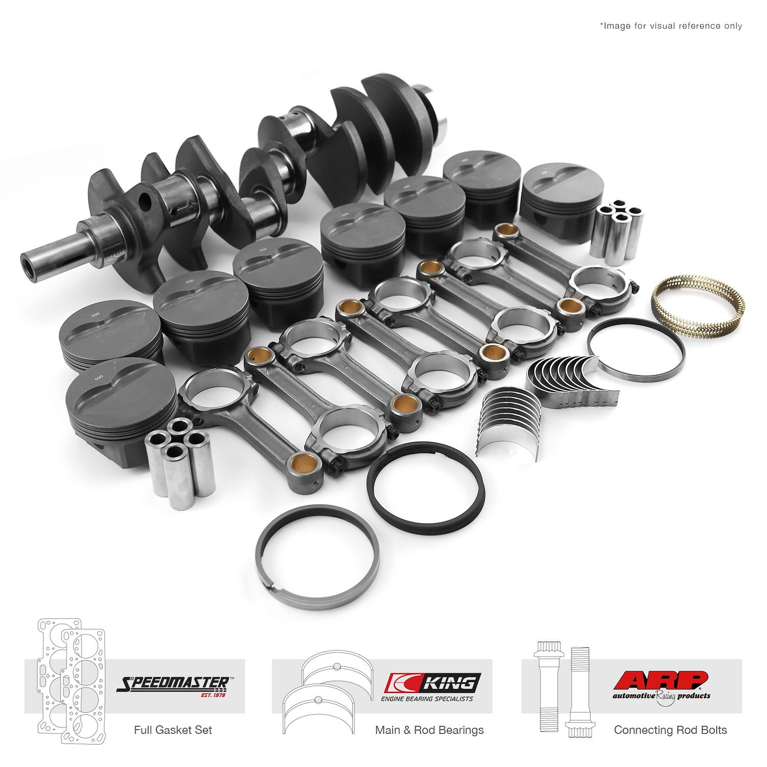 1-290-002 Chevy SBC 350 3.750 in. 383 ci 2Pc-Seal Rotating Assembly Kit - Street Series