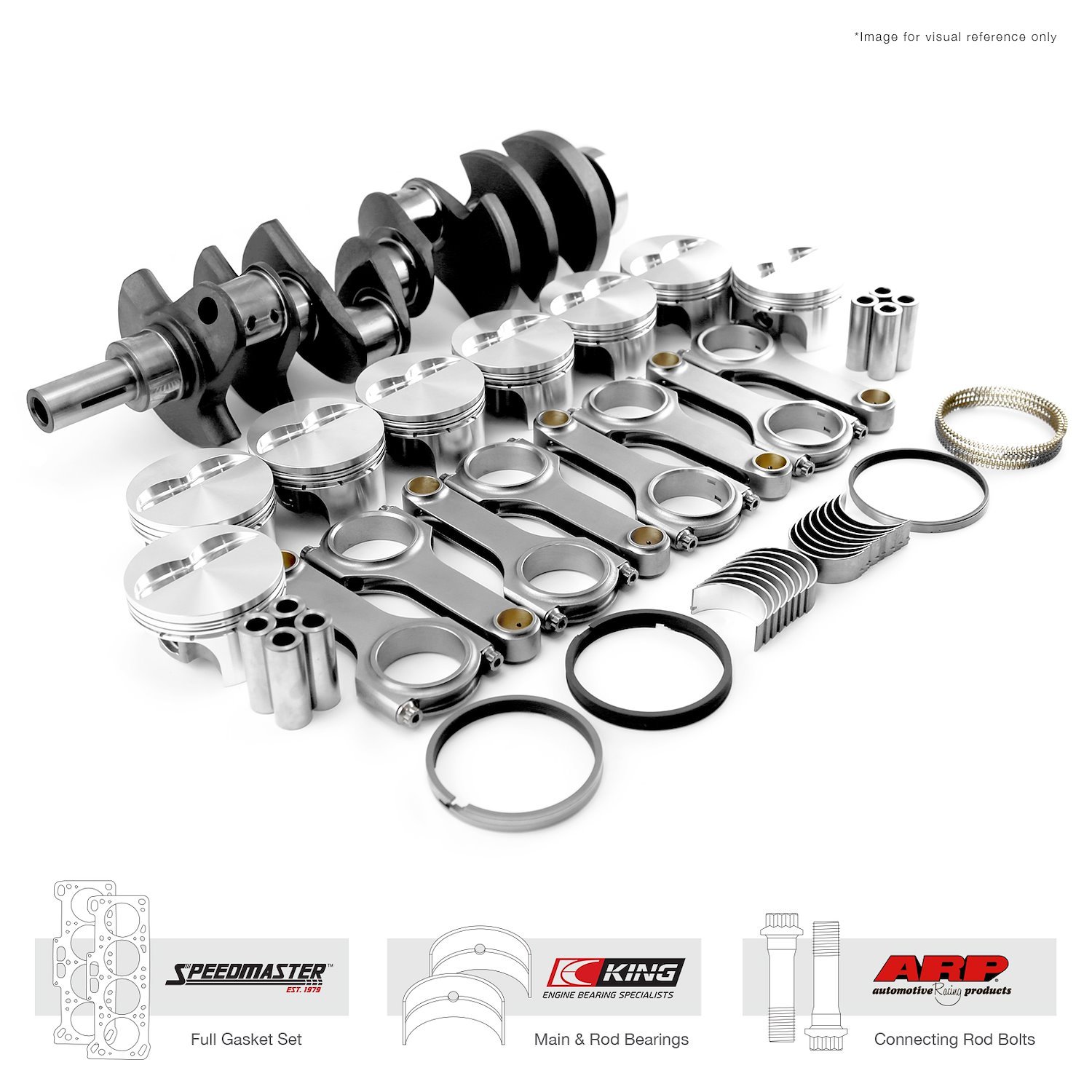 1-290-008 Chevy SBC 350 3.750 in. 383 ci 2Pc-Seal Rotating Assembly Kit - Outlaw Series