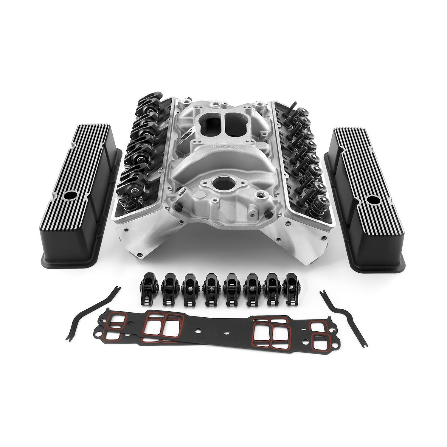 1-435-004 Chevy SBC 350 Straight Cylinder Head Top End Engine Combo Kit Hydraulic Flat Tap