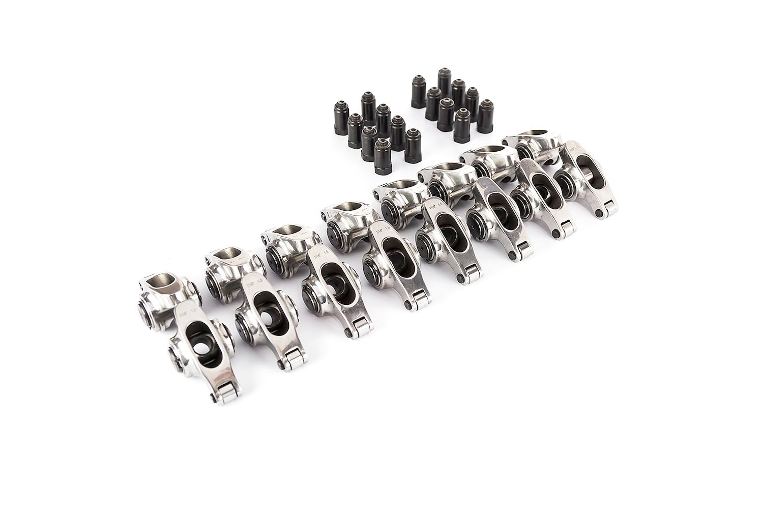 PCE261.1258 Pontiac 265 350 400 455 1.65 Ratio 7/16 in. Stainless Steel Roller Rocker Arms