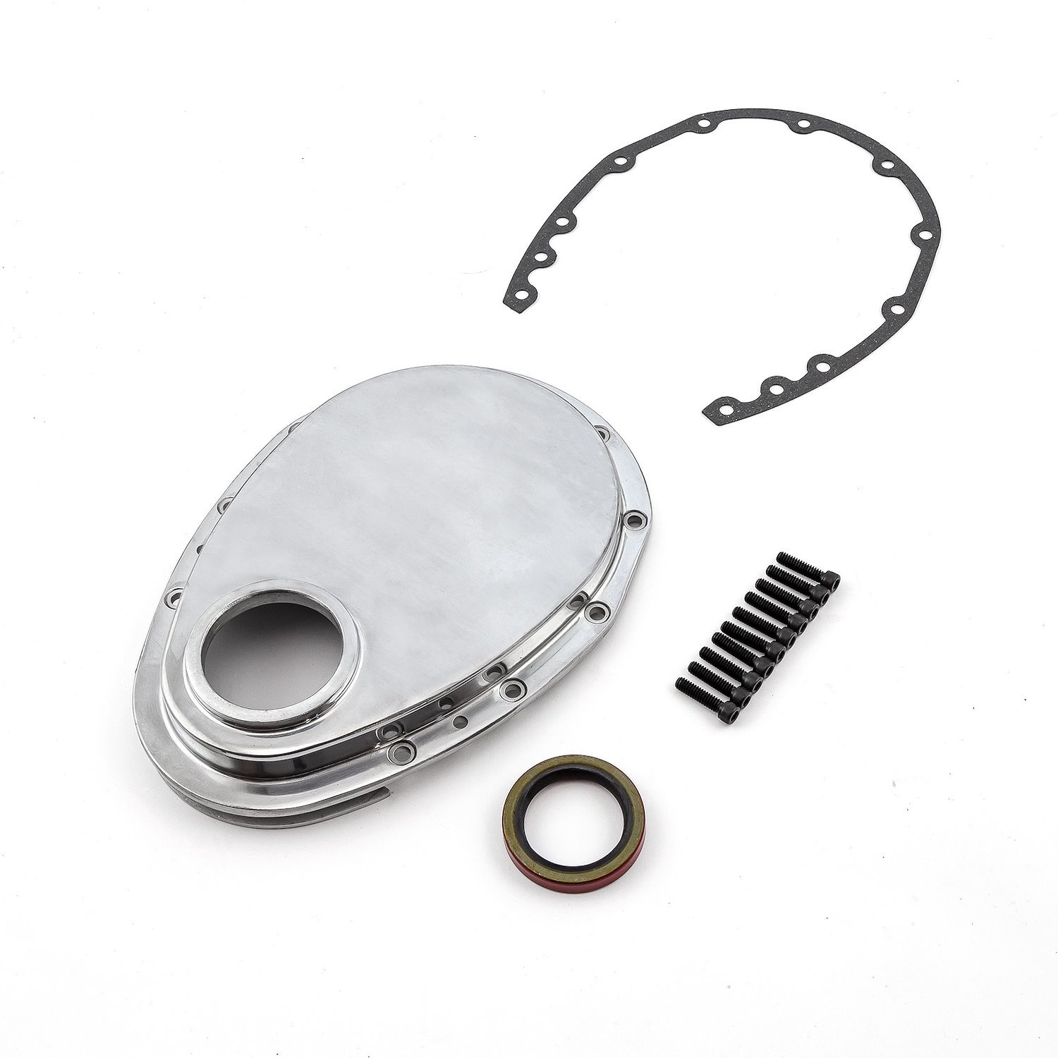 Polished Aluminum Timing Chain Cover Small Block Chevy
