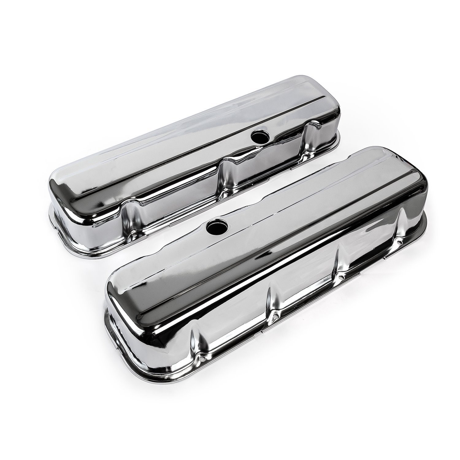 PCE314.1004.01 Chevy BBC 454 Chrome Valve Covers - Tall w/ Hole