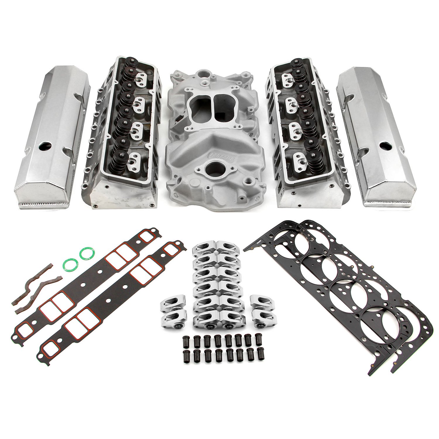 Chevy SBC 350 Hyd FT 190cc Straight Plug Cylinder Head Top End Engine Combo Kit