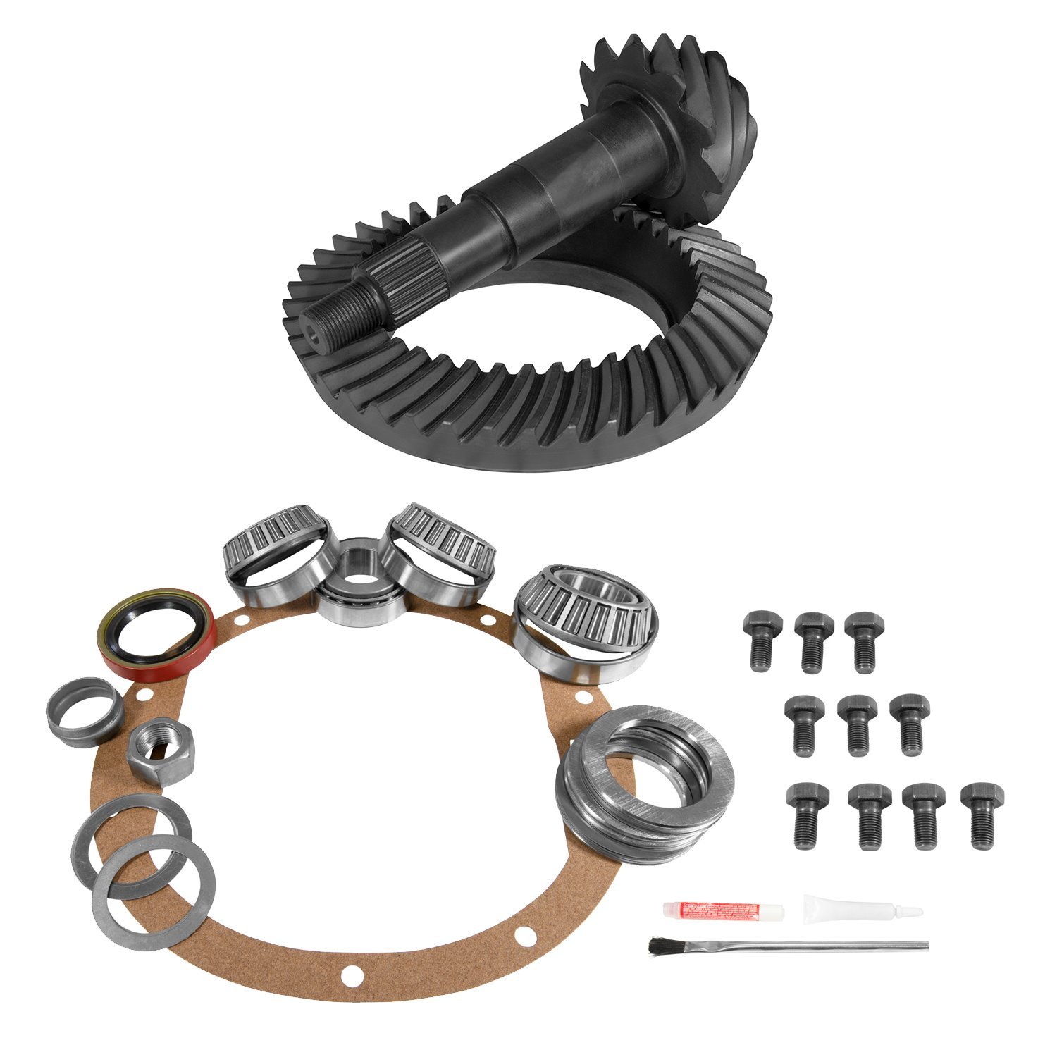 GM85B1010 Ring & Pinion w/Installation Kit Bundle for 1988-2002 GM Trucks, SUVs 8.5 Differentials [4.11 Ratio]