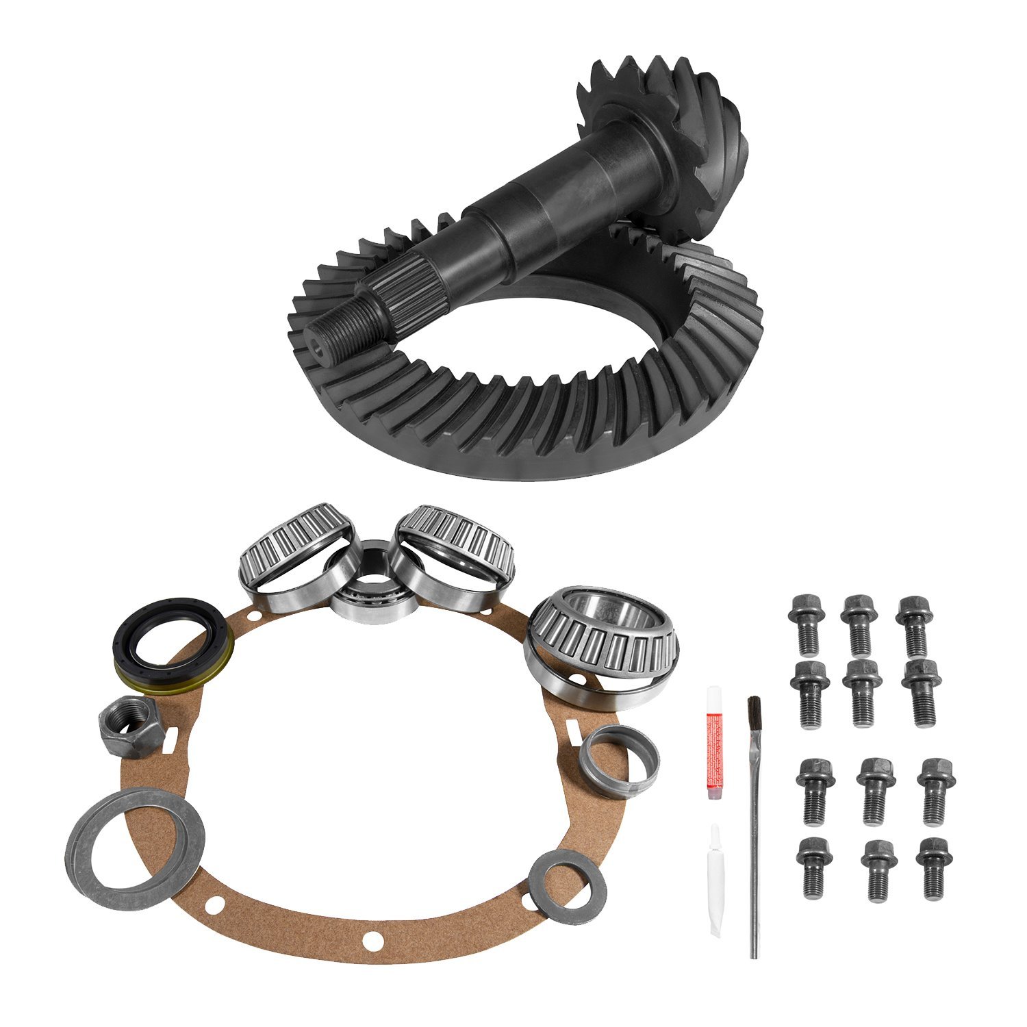 GM85B1011 Ring & Pinion w/Installation Kit Bundle for 1988-2002 GM Trucks, SUVs 8.5 Posi Differential [4.11 Ratio]