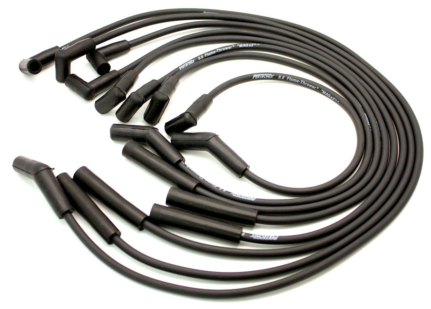 Flame Thrower 8mm MagX2 Black Spark Plug Wires
