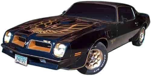 Black "Limited Edition" German Style Decal Kit for 1976 Pontiac Firebird Trans Am