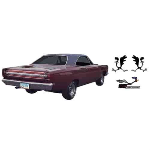 OEM Road Runner Decal Kit for 1968 Plymouth Road Runner