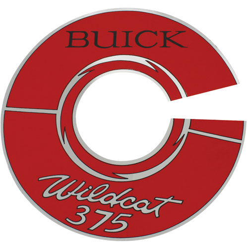 Decal 66 Buick Air Cleaner Wildcat 375 7 Inch Silver