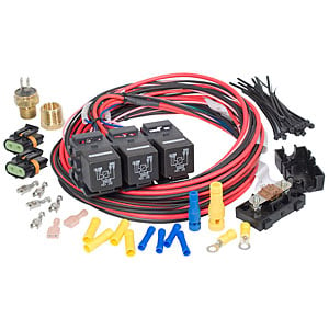 Dual Fan-Dual Activation Fan Relay Kit (3) 40 Amp Relays W/Base