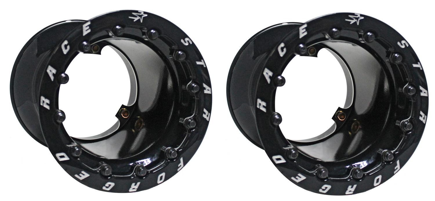 53 Jr. Dragster Wheel, Size: 8 x 8 in., Bolt Circle: 3 x 5.25 in., Single-Beadlock [Gloss Black]