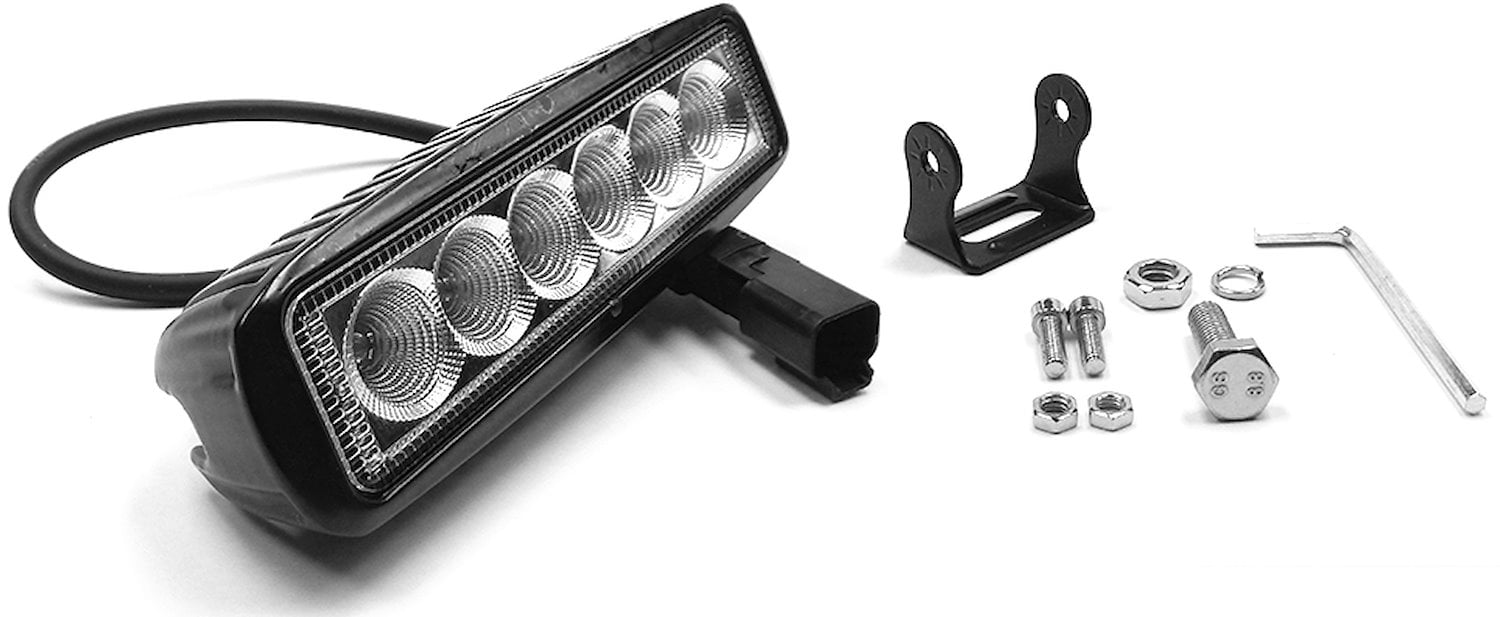 CREE LED Single Row Light Bar with Chrome Light panel [6 in. Straight]