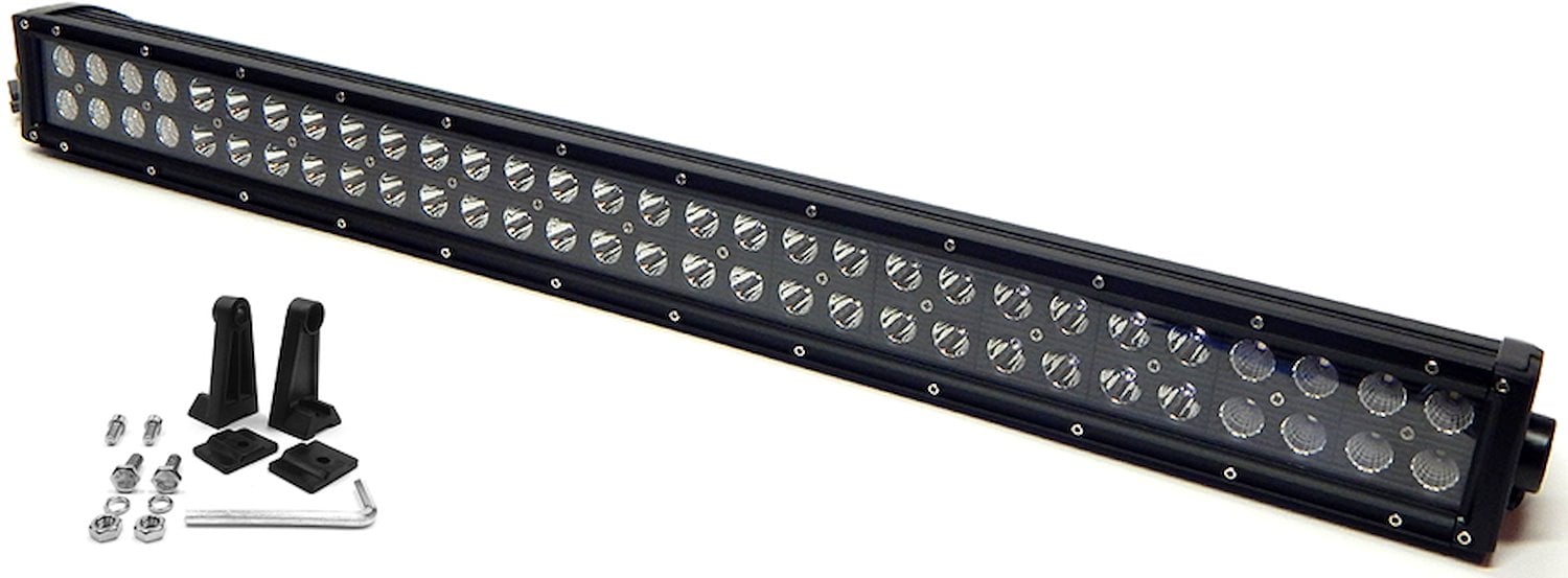 CREE LED Double Row Light Bar with Black Light Panel [30 in. Straight]