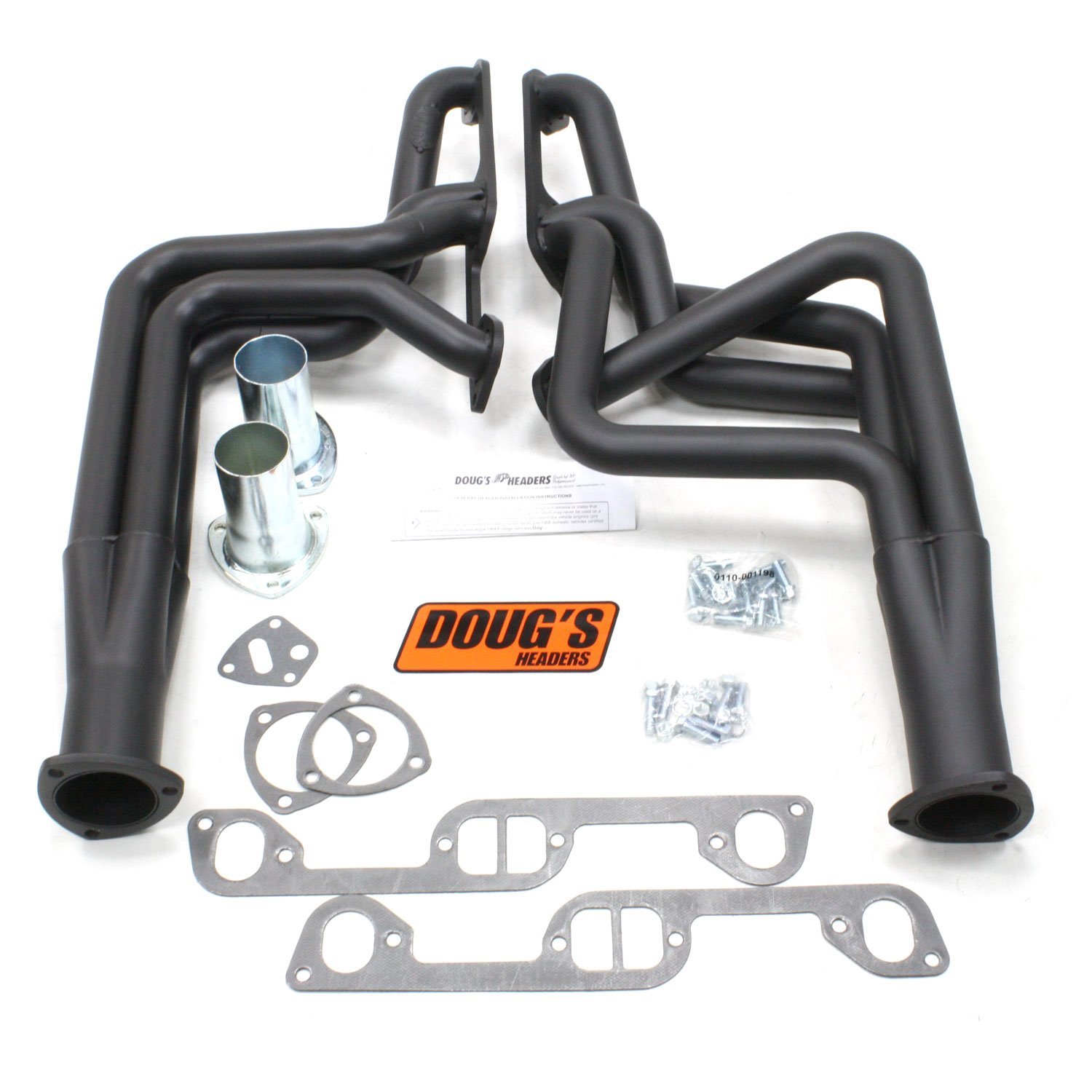 Black Hi-Temp Coated Headers 1970-1981 Pontiac 326-455 1-3/4" Tube Diameter