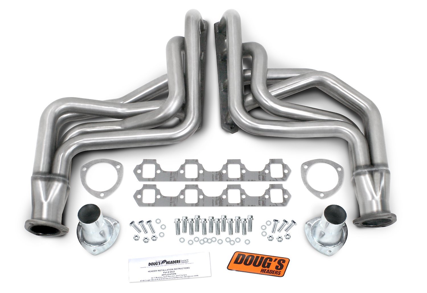 D623-SS Stainless Steel Long-Tube Headers, 1960-1973 Ford/Mercury 260-351W