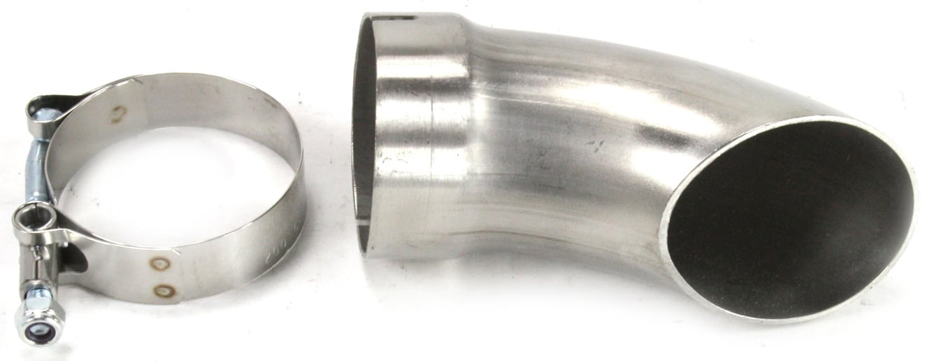 Electric Exhaust Cutout 2-1/4" Stainless Steel Turn Down
