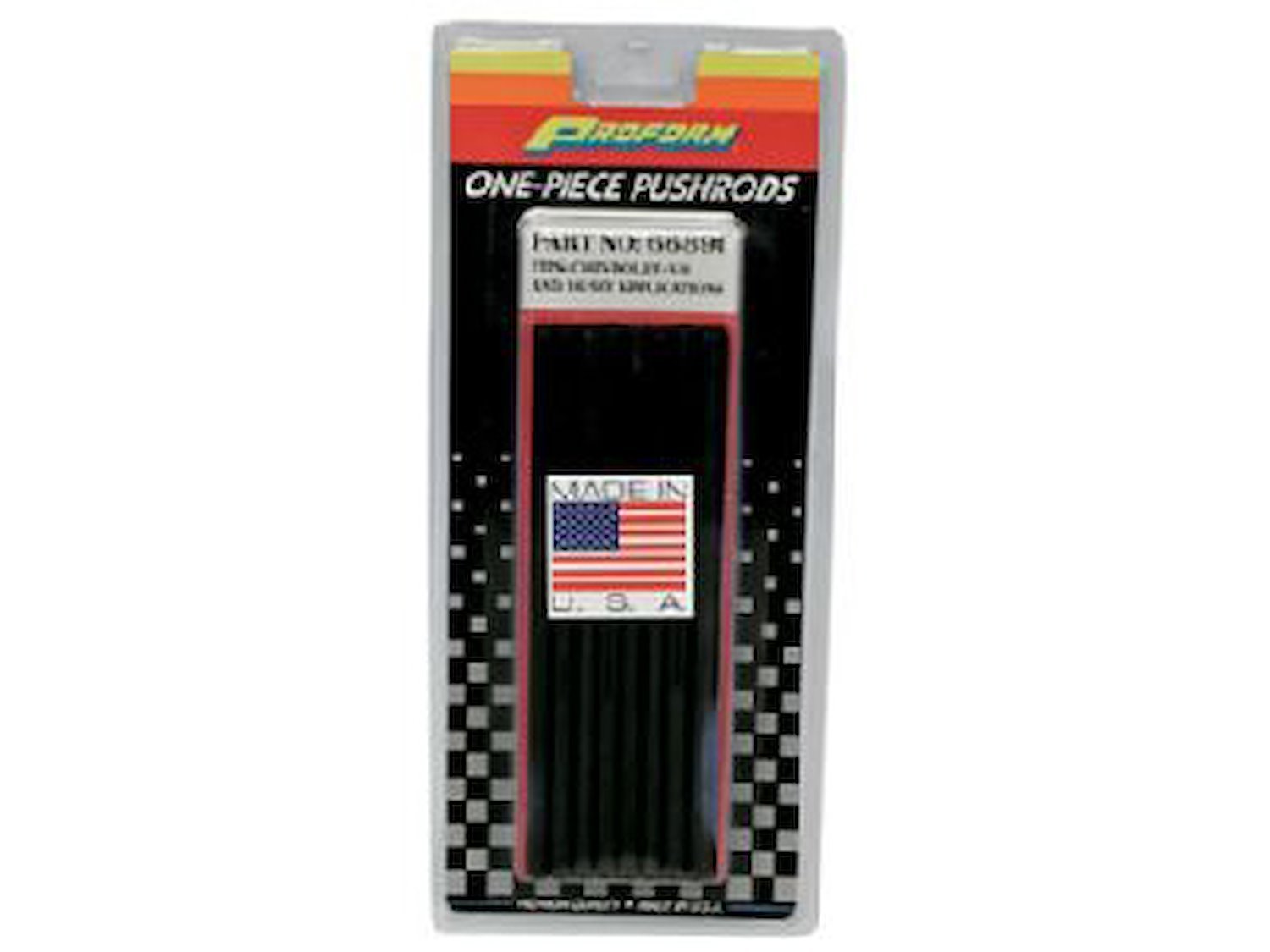 Small Block Chevy Chrome Moly 1-Piece Pushrods 5/16" Diameter in Crane Hydraulic Roller - 7.050" Length